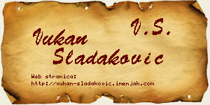 Vukan Sladaković vizit kartica